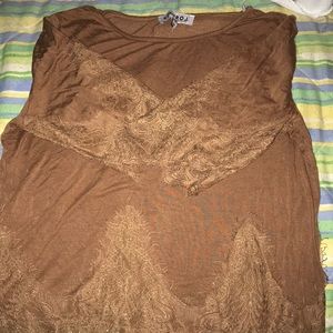 Brown lace type t-shirt